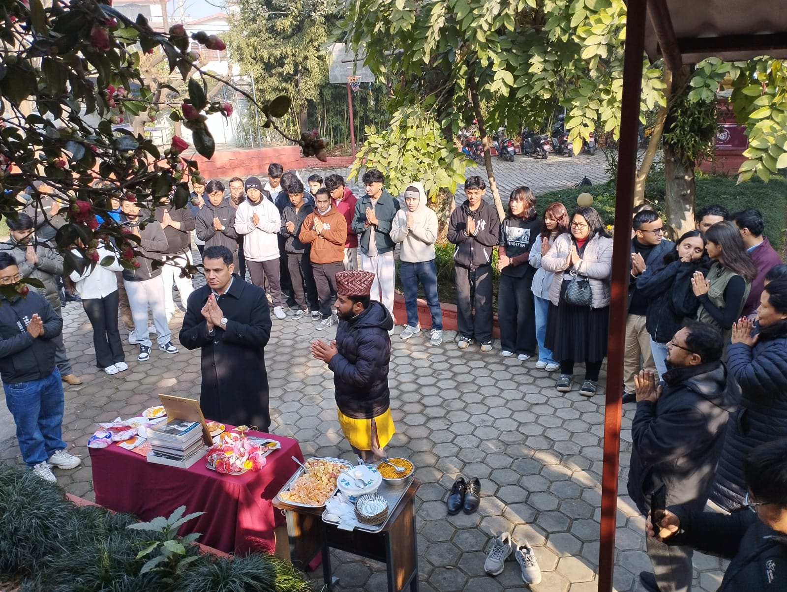 Saraswati Puja at ICMS Samarpan BS 2082